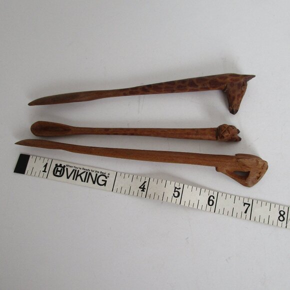 hand carved wooden salt spoons - Picture 6 of 6